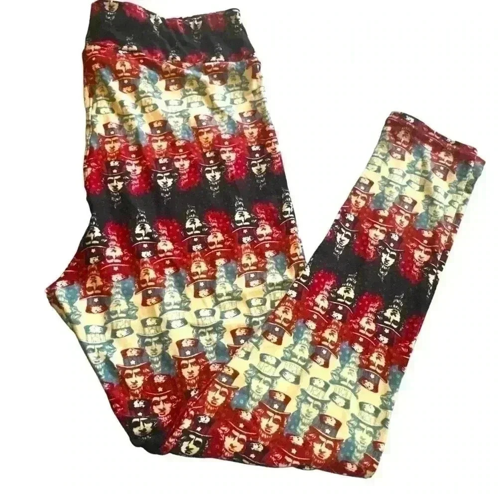 Lularoe TC2 plus size Uncle Sam Americana leggings. Iconic symbol of patriotism.
